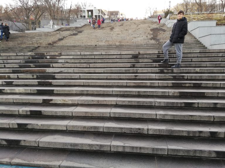 Città Sul Mar Nero Con La Scalinata Potemkin