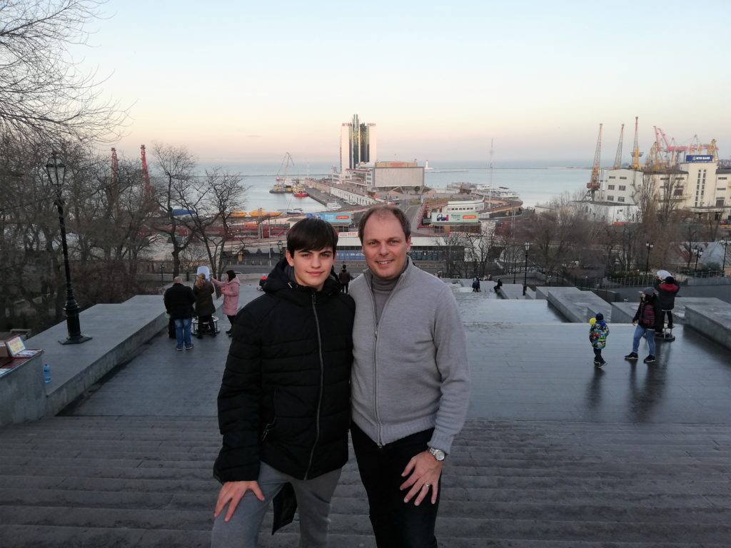 Città Sul Mar Nero Con La Scalinata Potemkin